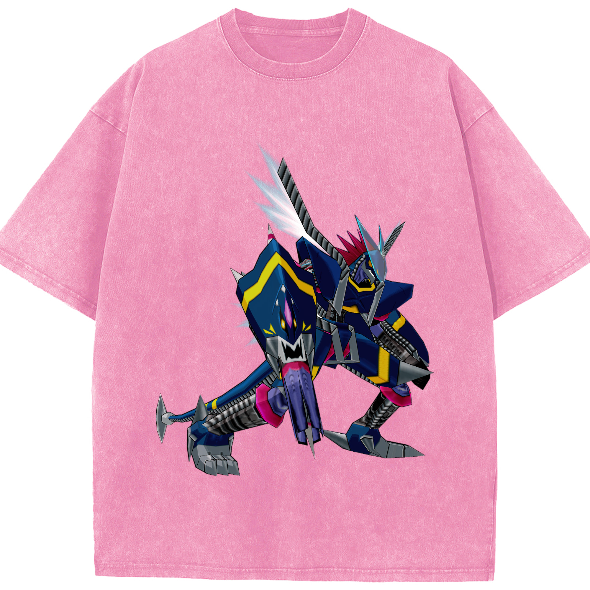 （画像用） Digimon デジタルモンスター/デジモン 綿100% ヴィンテージ風 半袖Tシャツ（フロントプリント）